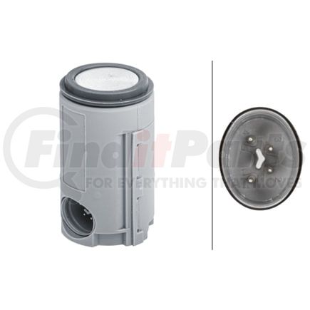 358141381 by HELLA - Sensor, parking assist - Cylindrical - 4-pin connector - Plugged - Paintable