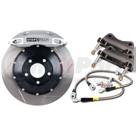 83.646.4700.61 by STOPTECH - Big Brake Kit, Silver Caliper, Drilled Two-Piece Rotor, Front