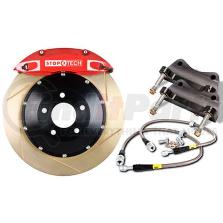 83.154.6700.73 by STOPTECH - StopTech Big Brake Kit; Red Caliper; Slotted Two-Piece Rotor; Front