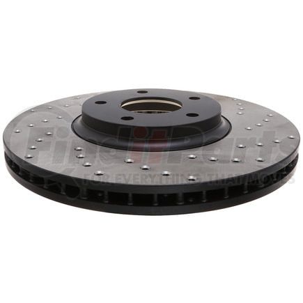 128.42075L by STOPTECH - StopTech Sport Cross Drilled Brake Rotor; Front Left