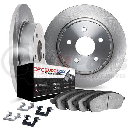 6612-40021 by DYNAMIC FRICTION COMPANY - Rotors with 5000 Euro Ceramic Brake Pads includes Hardware