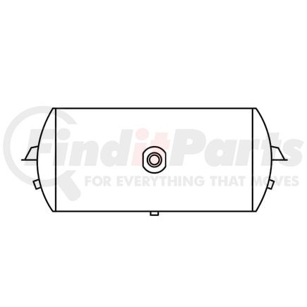 TSJ12100 by TRAMEC SLOAN - Black Coated Steel Air Brake Air Tank - 12" Tank Diameter, 2850 cu.in Capacity, 29.5" Length