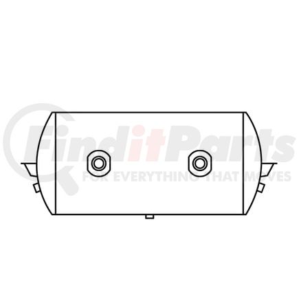 TSJ1229 by TRAMEC SLOAN - Black Coated Steel Air Brake Air Tank - 12" Tank Diameter, 2850 cu.in Capacity, 29.5" Length