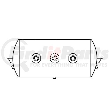 TSJ1219 by TRAMEC SLOAN - Black Coated Steel Air Brake Air Tank - 12" Tank Diameter, 2850 cu.in Capacity, 29.5" Length