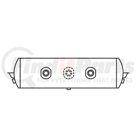 TSJ8047 by TRAMEC SLOAN - Black Coated Steel Air Brake Air Tank - 8" Tank Diameter, 1425 cu.in Capacity, 32" Length