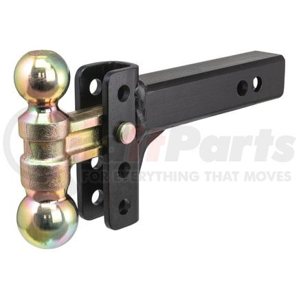 45903 by CURT MANUFACTURING - Slim Adjustable Channel Mount with Dual Ball (2in. Shank; 10K; 3-3/4in. Drop)