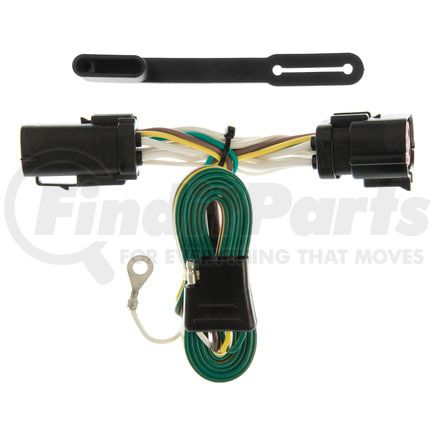 55256 by CURT MANUFACTURING - Custom Wiring Harness; 4-Way Flat Output; Select Ford F-150; F-250