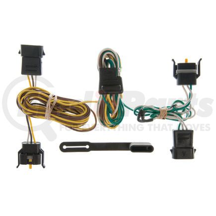 55344 by CURT MANUFACTURING - Custom Wiring Harness; 4-Way Flat Output; Select Ford; Lincoln; Mercury Vehicles