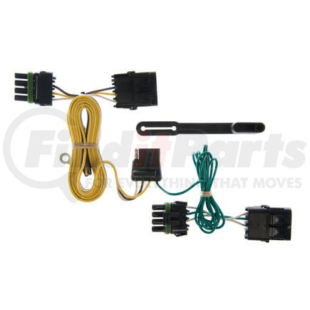 55356 by CURT MANUFACTURING - Custom Wiring Harness; 4-Way Flat Output; Select Jeep Wrangler TJ