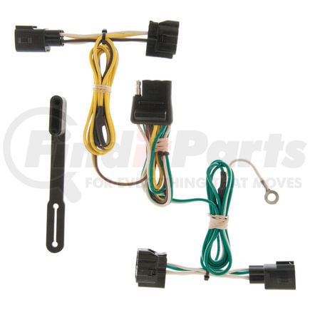 55363 by CURT MANUFACTURING - Custom Wiring Harness; 4-Way Flat Output; Select Jeep Wrangler TJ