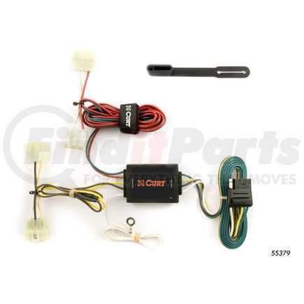 55379 by CURT MANUFACTURING - Custom Wiring Harness; 4-Way Flat Output; Select Toyota Pickup; Tacoma