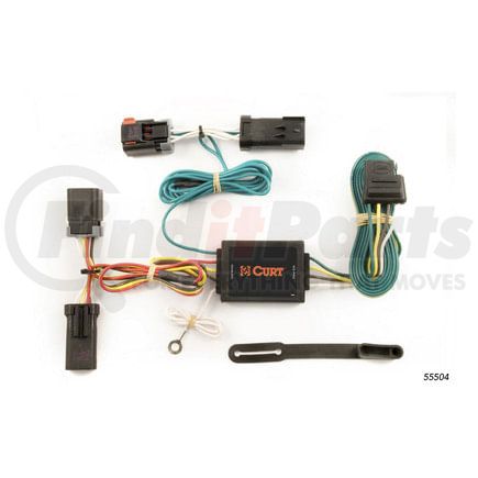 55504 by CURT MANUFACTURING - Custom Wiring Harness; 4-Way Flat Output; Select Dodge Ram 1500; 2500; 3500