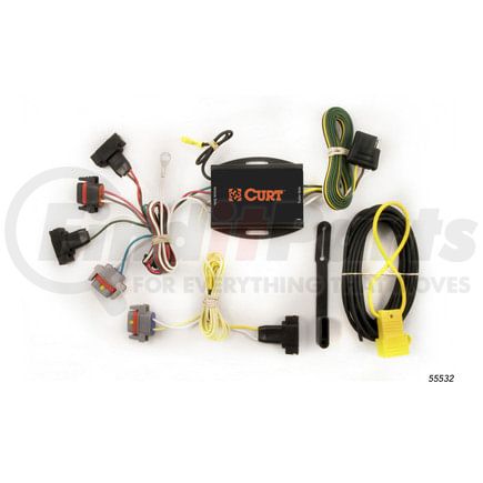 55532 by CURT MANUFACTURING - Custom Wiring Harness; 4-Way Flat Output; Select Chrysler PT Cruiser