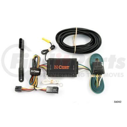 56043 by CURT MANUFACTURING - Custom Wiring Harness; 4-Way Flat Output; Select Cadillac CTS