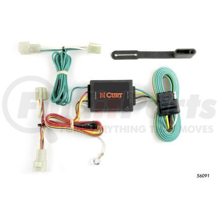 56091 by CURT MANUFACTURING - Custom Wiring Harness; 4-Way Flat Output; Select Subaru Legacy sedan