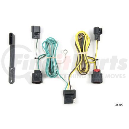 56109 by CURT MANUFACTURING - Custom Wiring Harness; 4-Way Flat; Select Dodge Journey without LED Lights