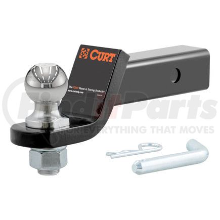 45834 by CURT MANUFACTURING - Loaded Ball Mount with 1-7/8in. Ball; Imported (2in. Shank; 3;500 lbs.; 2in. Dro