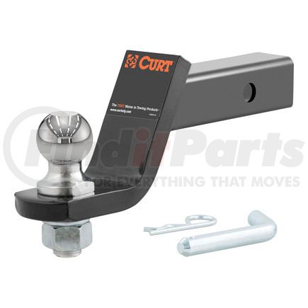 45855 by CURT MANUFACTURING - Loaded Ball Mount with 1-7/8in. Ball; Imported (2in. Shank; 3;500 lbs.; 4in. Dro