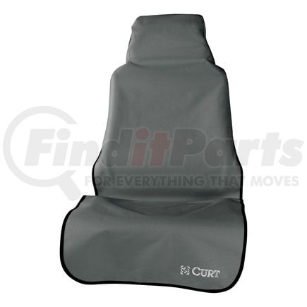 18500 by CURT MANUFACTURING - Seat Defender 58in. x 23in. Removable Waterproof Grey Bucket Seat Cover