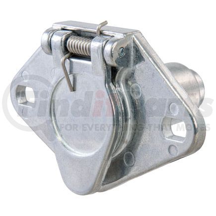 58090 by CURT MANUFACTURING - 6-Way Round Connector Socket (Vehicle Side; Diecast Metal)