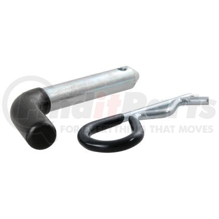 21411 by CURT MANUFACTURING - 1/2in. Hitch Pin (1-1/4in. Receiver; Zinc with Rubber Grip; Packaged)