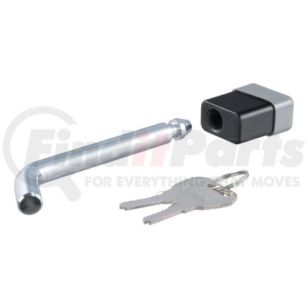 23021 by CURT MANUFACTURING - 5/8in. Hitch Lock (2in.; 2-1/2in. or 3in. Receiver; Deadbolt; Chrome)