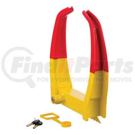 23175 by CURT MANUFACTURING - Wheel Chock Lock (Yellow Powder Coat)