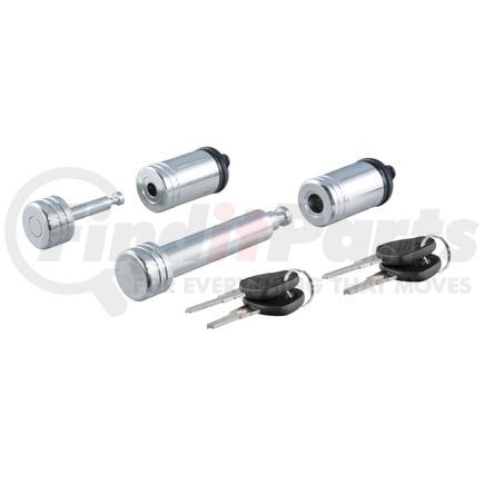 23526 by CURT MANUFACTURING - Hitch/Coupler Lock Set (2in. Receiver; 7/8in. Latch)