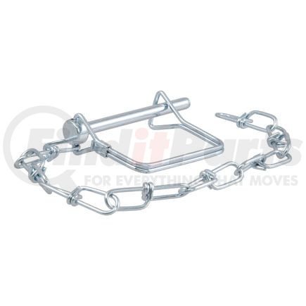 25013 by CURT MANUFACTURING - 1/4in. Safety Pin with 12in. Chain (2-3/4in. Pin Length; Packaged)