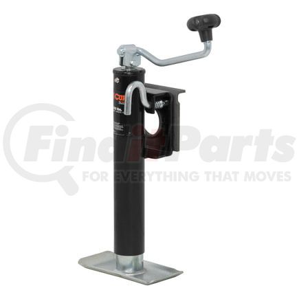 28301 by CURT MANUFACTURING - Bracket-Mount Swivel Jack with Top Handle (2;000 lbs; 10in. Travel; Packaged)