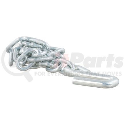 80020 by CURT MANUFACTURING - 27in. Safety Chain with 1 S-Hook (2;000 lbs; Clear Zinc)