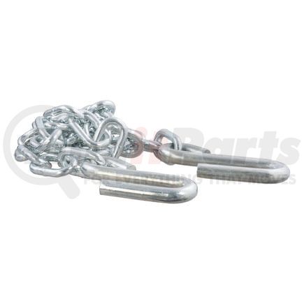 80030 by CURT MANUFACTURING - 48in. Safety Chain with 2 S-Hooks (5;000 lbs; Clear Zinc)