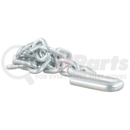 80040 by CURT MANUFACTURING - 27in. Safety Chain with 1 S-Hook (5;000 lbs; Clear Zinc)