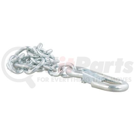 80312 by CURT MANUFACTURING - 27in. Safety Chain with 1 Snap Hook (2;000 lbs; Clear Zinc)