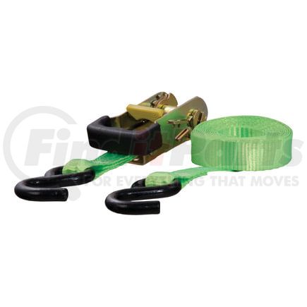 83027 by CURT MANUFACTURING - 16ft. Lime Green Cargo Strap with S-Hooks (1;100 lbs.)