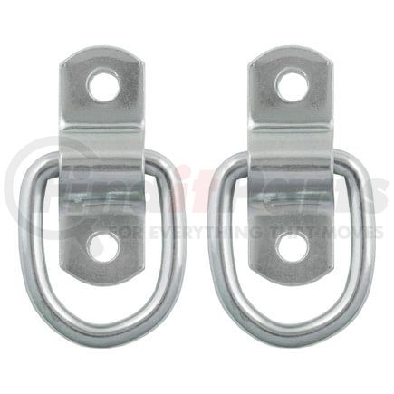 83731 by CURT MANUFACTURING - 1in. x 1-1/4in. Surface-Mounted Tie-Down D-Rings (1;200 lbs; Clear Zinc; 2-Pack)