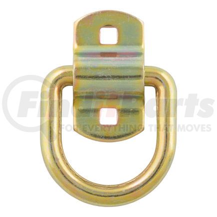 83740 by CURT MANUFACTURING - 3in. x 3in. Surface-Mounted Tie-Down D-Ring (3;600 lbs; Yellow Zinc)