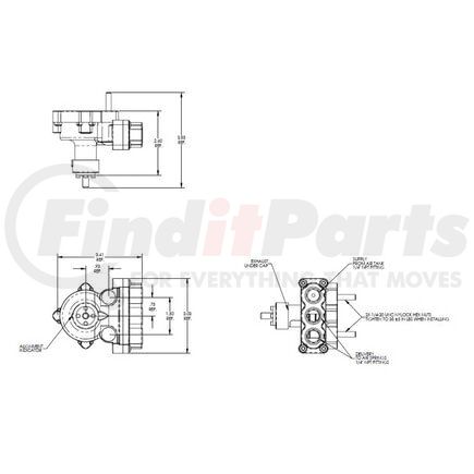 90554995 by HALDEX - Suspension Self-Leveling Valve - PR Plus HCV, 7" with vertical adjustment