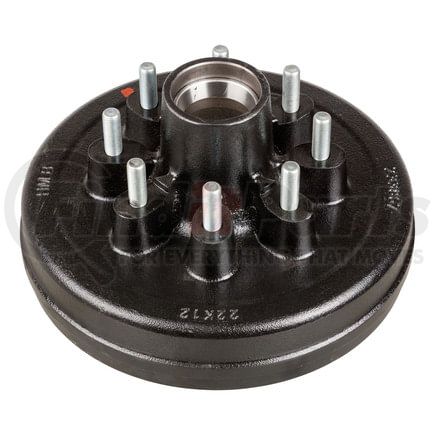 134543 by CURT MANUFACTURING - 12in. Brake Drum Hub for 7;000-lb. Axle-8 on 6.5in.; 9/16in. Stud