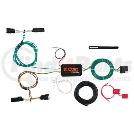 56272 by CURT MANUFACTURING - Custom Wiring Harness; 4-Way Flat Output; Select Ford Edge