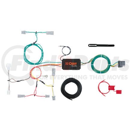 56299 by CURT MANUFACTURING - Custom Wiring Harness; 4-Way Flat Output; Select Honda Accord Sedan