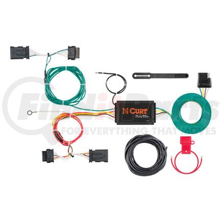 56308 by CURT MANUFACTURING - Custom Wiring Harness; 4-Way Flat Output; Select Fiat 500X