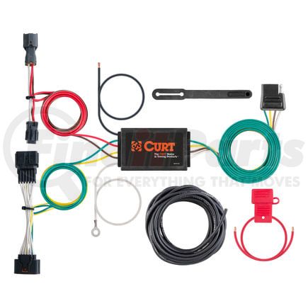 56321 by CURT MANUFACTURING - Custom Wiring Harness; 4-Way Flat Output; Select Kia Sportage