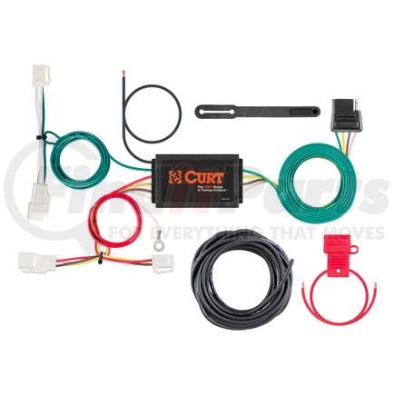 56385 by CURT MANUFACTURING - Custom Wiring Harness; 4-Way Flat Output; Select Toyota Yaris