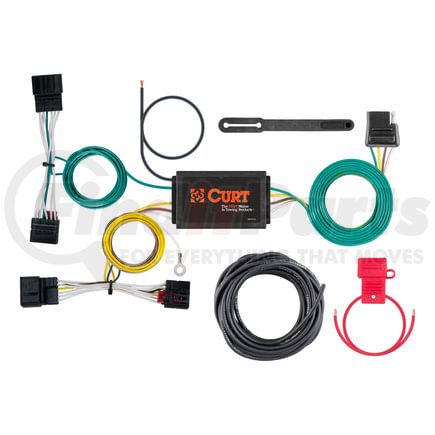 56388 by CURT MANUFACTURING - Custom Wiring Harness; 4-Way Flat Output; Select Volkswagen Passat