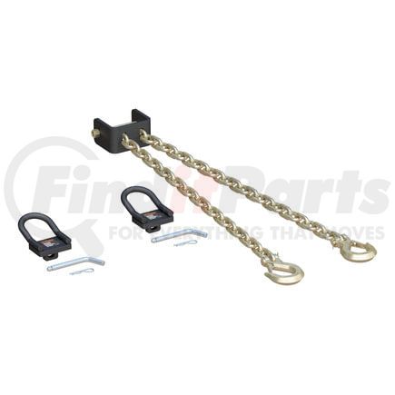 16612 by CURT MANUFACTURING - Crosswing Fifth Wheel Safety Chain Assembly