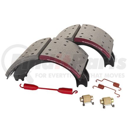 GD4726ES2J by HALDEX - Drum Brake Shoe Kit - Rear, New, 2 Brake Shoes, with Hardware, FMSI 4726, for Eaton "ESII" Applications