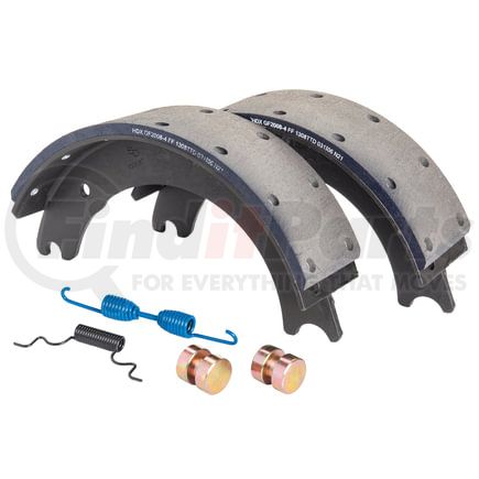 GF1308EG by HALDEX - Drum Brake Shoe Kit - Reman, Rear, Relined, 2 Brake Shoes, with Hardware, FMSI 1308