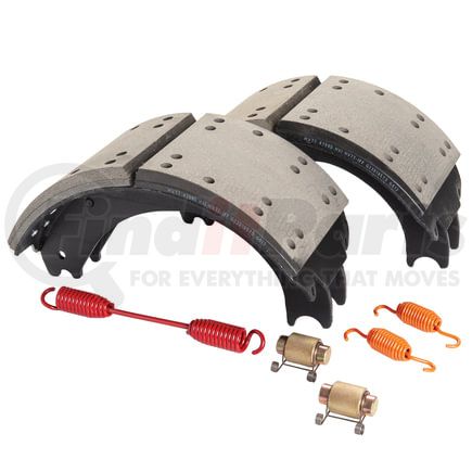 HV774709ESG by HALDEX - Drum Brake Shoe Kit - Remanufactured, Rear, Relined, 2 Brake Shoes, with Hardware, FMSI 4709, for Eaton "ES" Applications