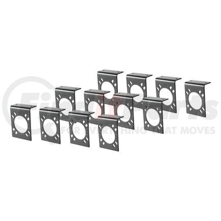 57205 by CURT MANUFACTURING - Connector Mounting Brackets for 7-Way RV Blade (Black; 12-Pack)